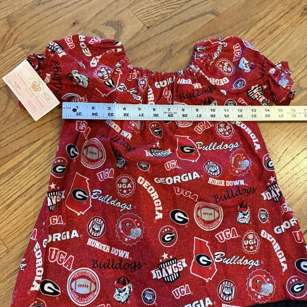 MELLONEAS MOBILE BOUTIQUE GEORGIA BULLDOG GIRLS SIZE 6 DRESS NEW GO DAWGS